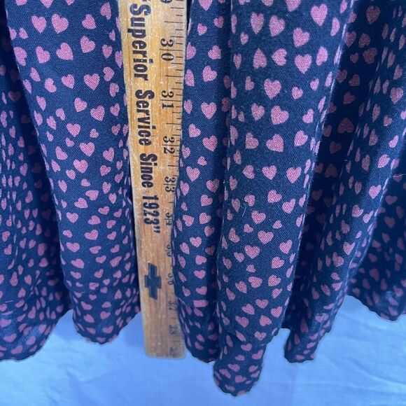 Rails Black Red Hearts Smocked Waist Jasmine Enamoured Mini Dress Medium - Picture 9 of 10